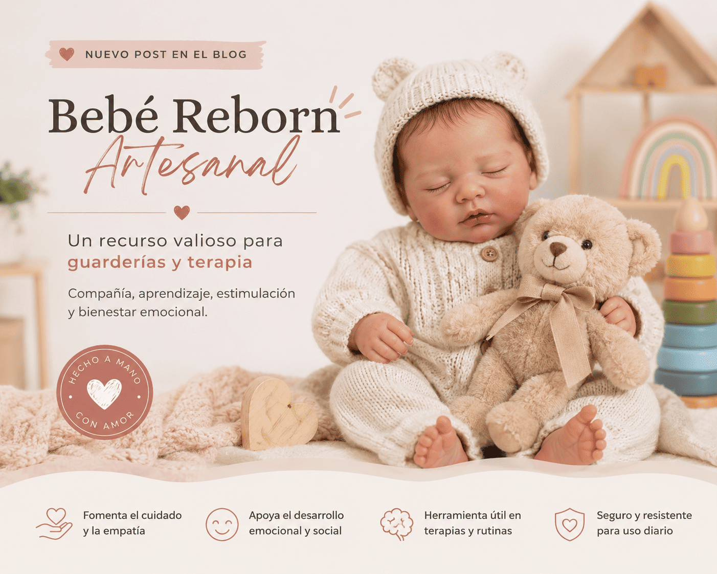 bebé reborn para guardería y terapia